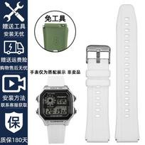For Casio 3299 AE1200 AE-1200 AE-1200whAE-1300 A158/159 a168w/A158W GW400 F91W Quick Release Rubber Silicone Watch Strap 18mm 18mm-width
