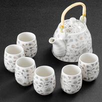Premium Quality 1 Teapot 6 Cups Tea Set with Large Capacity Lift - Handle Teapot, Perfect for Entertaining