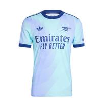 Adidas Originals 2024/25 Trečiasis marškinėlis ARSENAL Serija Apvalia kakla Laisvalaikio trumpomis rankovėmis Retro Futbolo marškinėlis Vyrams - Mėlynas M