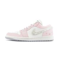 Jordan Air Jordan 1 Creative Art Abrasion Resistant Abrasion Resistant Low top Vintage Basketball Shoes Women's IH7323-100(Team448-) 36