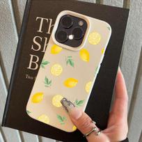 For iPhone 16 15 14 13 12 11 Pro Max Case Cartoon Lemon Pattern Cover For iPhone XS Max X XR 16 Plus Soft TPU Funda iPhone 16 Pro