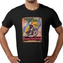 Royal Enfield 350 bullet motociklas motoroleris retro vintage plakatas marškinėliai T-Shirt M gray