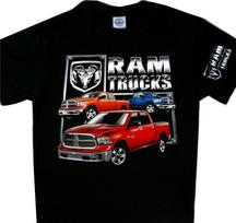 Ram Dodge Sunkvežimiai Marškinėliai Šaunus t'shirt Juodas 2XL