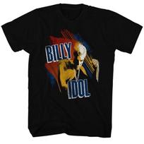 Billy Idol Black Adult Wavey T-Shirt L