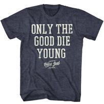 Billy Joel Only The Good Die Young Navy Heather Adult T-Shirt M
