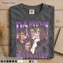 Damon Salvatore Vampire Drama Fan Tee, Bad Boy Aesthetic Apparel, TV Show Parody Gift, Mystic Town Supernatural Merch FD M