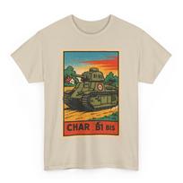 Char B1 Bis Tank T-Shirt: Retro Comic French WW2 Tee S
