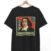 Baruch Spinoza Comic T-Shirt: Retro Philosopher Graphic Tee 2XL