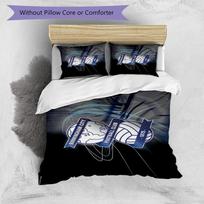 Birming-ham Football Club Printed Pattern Duvet Cover Set – includes 1 duvet cover and 2 matching pillowcases Bedroom decor Christmas gifts 135cm*200cm