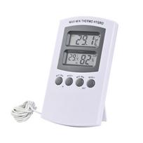 Digital Lcd in Out Thermometer Hygrometer with Max min Record Function and 2 Meter External Wire in ABS Plastic Material balta