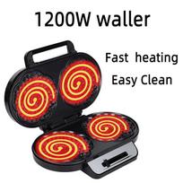 Heart-Shaped Double-Sided Waffle & Sandwich Maker Electric Griddle UK Plug juoda