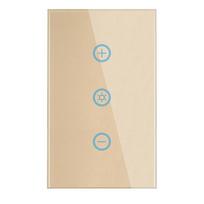 Wifi Smart Wall Switch Glass Panel Wireless Light Control for Smart Home 72mm*118mm&US Standard auksas