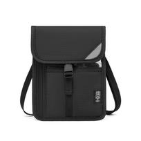 Multi-Pockets RFID Blocking Passport Holder Anti-Theft Passport Document Bag  Men Women Style1-Black