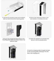 Doorbells for Home with Cameras 5MP Solar Door Phone WiFi Wireless Night Vision IP65 PIR  Dual Lens Video Doorbell Camera (as the picture,Wi-Fi&Two-Way Intercom)