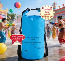 Waterproof Water Gun Carry Bag - Durable, Large, and Wear-Resistant for Water Play Equipment 20L mėlyna