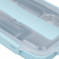 1.2L Leakproof Lunch Box 304 Stainless Steel Bento Lunch Box Insulated Lunch Box  For Office mėlyna