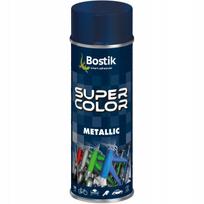 Bostik Super Color Metallic Spray Farba Niebieski Połysk 400Ml