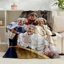 1PC Golden laday Friendship Flannel Blanket Gift, Suitable for Both Men And Women, Soft Ideal for Beds And Sofa, Birthday Or Christmas Gift 75x90cm
