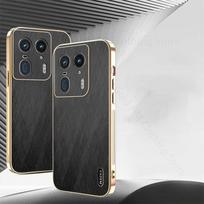 Motorola Edge 50 40 Neo Aukso Šilko Tekstūros Odinis Telefono Galvanizuotas Dėklas Moto G85 G75 G55 G35 E14 E13 6D Galvanizuotas Dangtelis For Edge 50 Ultra juoda