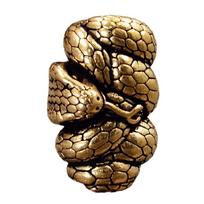 Snake Serpents Metal Beads for Creative Paracord Projects and Fashionable Jewelry Large Hole Charm Artistic Collectibles geltona