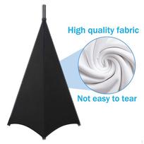 DJ Stand Cover Double Sided/Triple Sided Stretchable Lighting Tripod Scrim Skirt Black 2 Sides