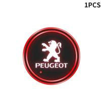 2026 Karštas automobilio lipdukas Automobilio puodelio padelis LED šviesa Atmosferos lempa Šviesos Neslystantis kilimėlis Padėkliukas Peugeot 206 208 306 307 407 408 508