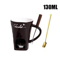 Chocolate Sweet Fondue Cup Caramel Cheese Marshmallows Heating Mug for Party Creative Coffee Mug With Fork for Date Night 130ml