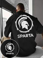 Spartan Helmet Cotton TShirt Athletic Casual Retro Vintage Men Fitness Muscle Black Tee - Men's Summer Cotton Graphic Tee S įvairiaspalvis