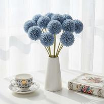 7pcs  Artificial Chrysanthemum Flowers Faux Kiku Flowers for Vase Blue Flower Stems Vase Filler for Centerpieces Wedding Party Flowers 7pcs mėlyna