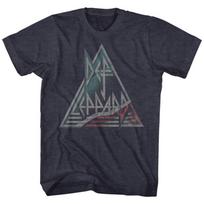 Def Leppard Navy Heather Adult T-Shirt 2XL