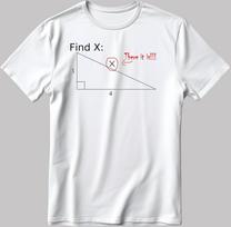 Find X Funny Math Teacher T-Shirt: 100% Cotton Short Sleeve 2XL