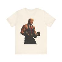 Donald Trump Gym Shirt Funny Bodybuilder T-Shirt, Trump Workout Meme Tee, Political Humor Fitness , Trump Lifting Weights Graphic Tee Gift S
