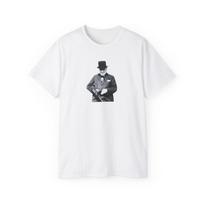 Winston Churchill WW2 UK England Prime Minister Top Hat Cigar Politics Political Science Unisex Cotton T shirt S
