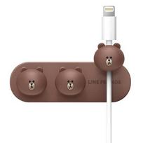 elago x LINE FRIENDS Magnetic Cable Management 3P Brown