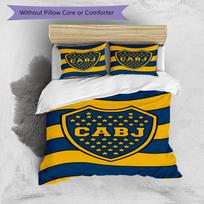 Boca Juniors Football Club Design Pattern Duvet Cover Set – includes 1 duvet cover and 2 matching pillowcases Bedroom decor Christmas gifts 135cm*200cm