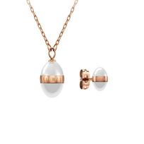 Daniel Wellington Light luxury white clavicle chain alloy ceramic necklace men and women same style couple model N157E152 auksas