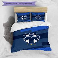 Monter-rey Football Crest Art Printed Pattern Duvet Cover Set – includes 1 duvet cover and 2 matching pillowcases Bedroom decor Christmas gifts 135cm*200cm