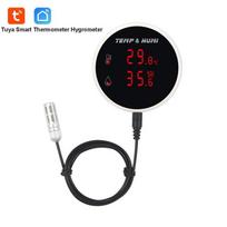 Tuya WiFi Thermometer Hygrometer Smart Sensor Digital Display Temperature Humidity Home Water Pool Thermostat Remote Alarm 78.4X20.8MM balta
