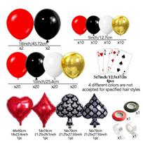 Bestselling Black Casino Theme Party Balloon Set Poker Dice Shape for Celebration Arch Decoration 51 to 100