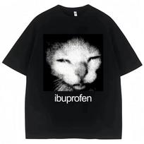 2026 New Funny Ibuprofen Cat Meme Graphic T Shirt Summer Vintage Y2k Tops Humor Fashion Cotton Printed Casual Tshirt Unisex 2XL
