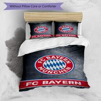Munich FC Crest Printed Pattern Duvet Cover Set – includes 1 duvet cover and 2 matching pillowcases Bedroom decor Christmas gifts 135cm*200cm