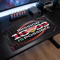 VfB Stuttgart Football Print Large Mouse Pad, Anti-Slip Extended Gaming Desk Mat for Office Home 30cmx60cm（11.8x23.6inch）