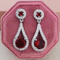 2pcs Pack Trendy Water Drop Crystal Silver Color Bride Jewelry Set for Wedding Drop Earring Necklace Pendant Women Gifts Luxury