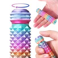 Skausmo stimuliavimo Fidget žaislas streso malšinimui 3D spausdintas besisukantis dygliuotas griebiamas Fidget sensorinis žaislas streso, stalo, biuro reikmėms mėlyna