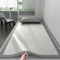 1 vnt. Ledo šilko miego kilimėlis studentams Vasaros žakardinis vėsinantis kilimėlis Neaustinis kvėpuojantis užvalkalas bendrabučio miegamojo lovai JAV 90x200cm pilka spalva