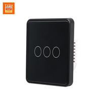 Mesh Tuya H1 4 Gang Smart Touch Switch WiFi Aluminum Frame Single Neutral Wire Compatible Home Wall Light Control WiFi&1 Gang juoda