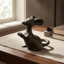 Cast Iron Figurine Textured Metal Finish Tabletop Statue Freestanding 6512 Hugging Claw 6513 Stretching Claw