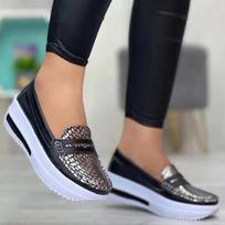 Moteriški batai Slydimo ant platformos Batai laisvalaikiui Moteriški sportbačiai Vasariniai sportiniai Sneaker Chaussure Femme Minkšti vulkanizuoti batai Loafers 43 sidabras