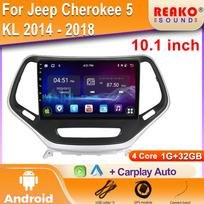 Automobilinis radijas Multimedijos vaizdo grotuvas Navigacija GPS Stereo DSP BT IPS Carplay ekranas Jeep Cherokee 5 KL 2014 - 2018 2DIN WIFI 4 core 1GB+32GB carplay