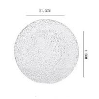 8 Inch, Rain-Drop Embossed Glass Plate, Beautiful Wedding Plates, Chafing Dinner Plate, For Buffet Cake Dessert, Dinning Food 8 inches